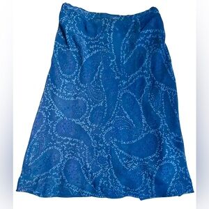 Banana Republic Cobalt Patterned Skirt
